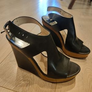 Michael kors wedge leather sandal 6.5